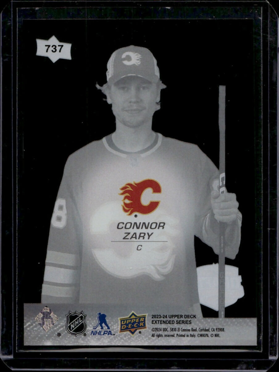 2023-24 Upper Deck Extended Series Hockey - Base - 1st Round Rookies - Clear Cut #737 Connor Zary - Calgary Flames - B