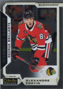 2018-19 O-Pee-Chee Platinum Hockey - Base - Marquee Rookie #186 Alexandre Fortin - Chicago Blackhawks