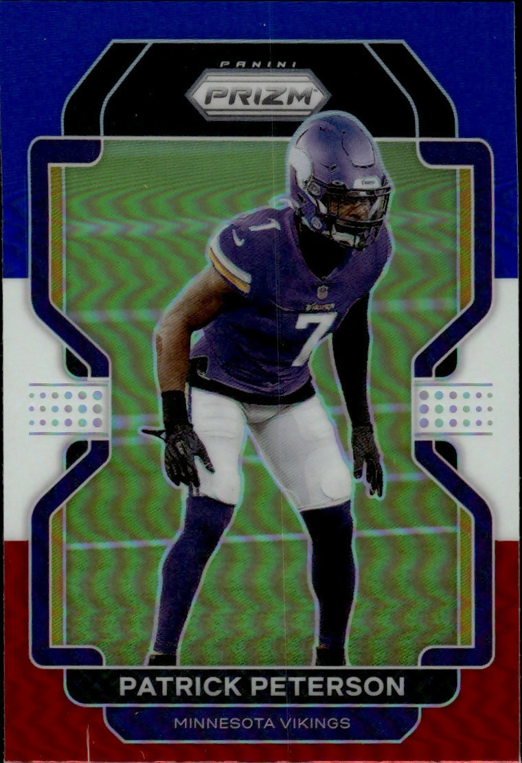 2021 Panini Prizm Football Base - Red White And Blue Prizm #132 Patrick Peterson Minnesota Vikings - A