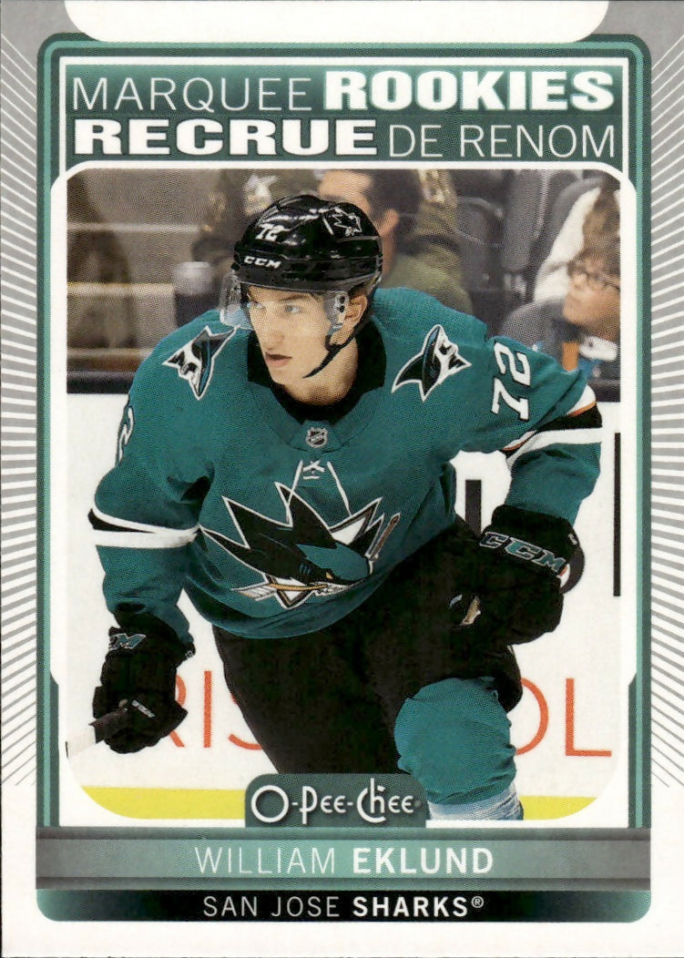 2021-22 Upper Deck Series 2 - O-Pee-Chee Update #611 William Eklund - San Jose Sharks - A