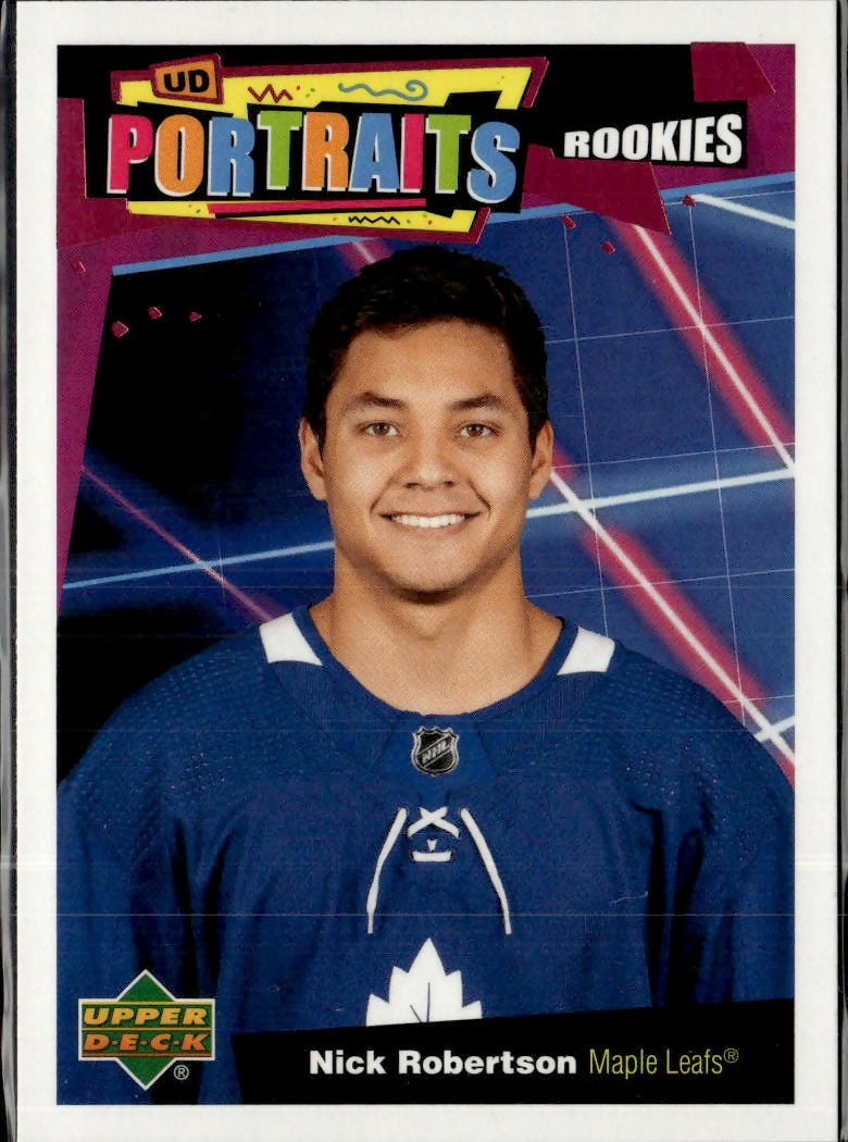 2020-21 Upper Deck UD Portraits #P-76 Nick Robertson Toronto Maple Leafs