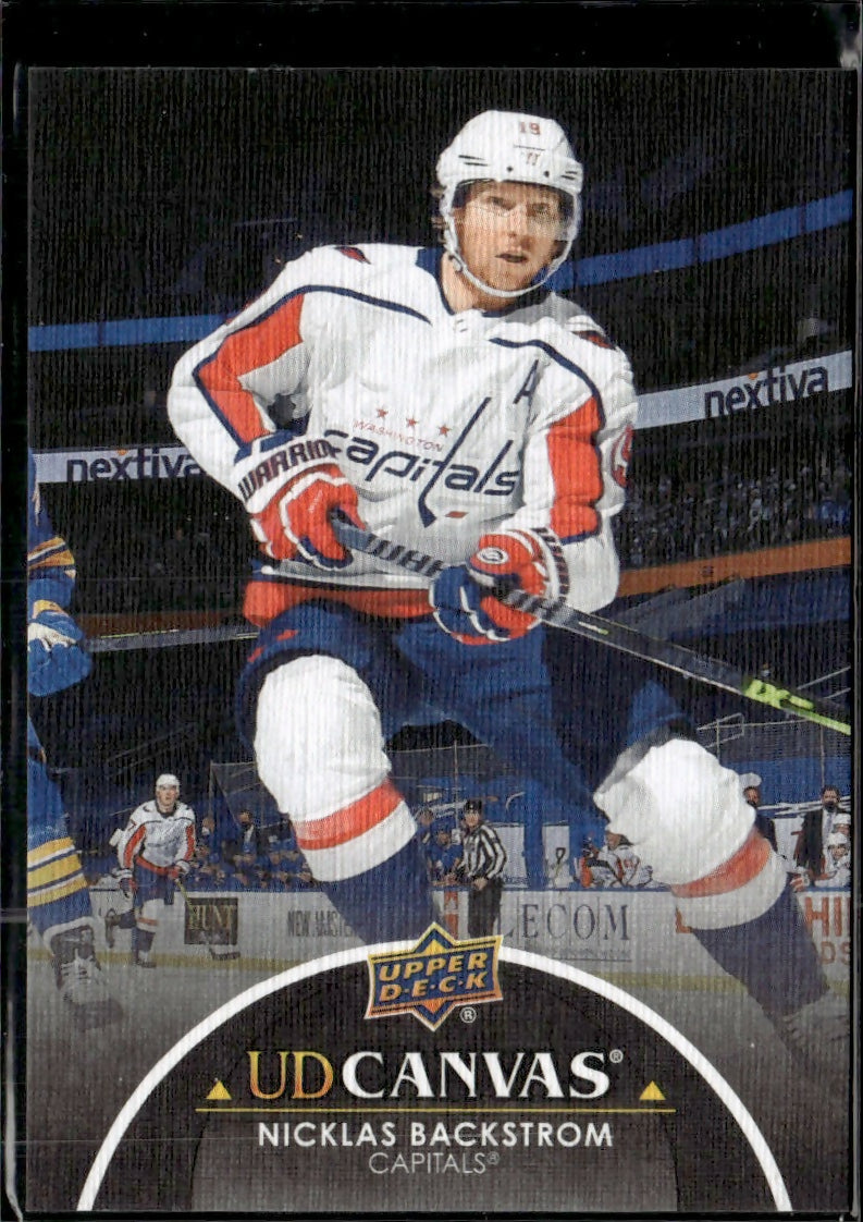 2021-22 Upper Deck Series 2 Hockey - UD Canvas Black #C204 Nicklas Backstrom Washington Capitals