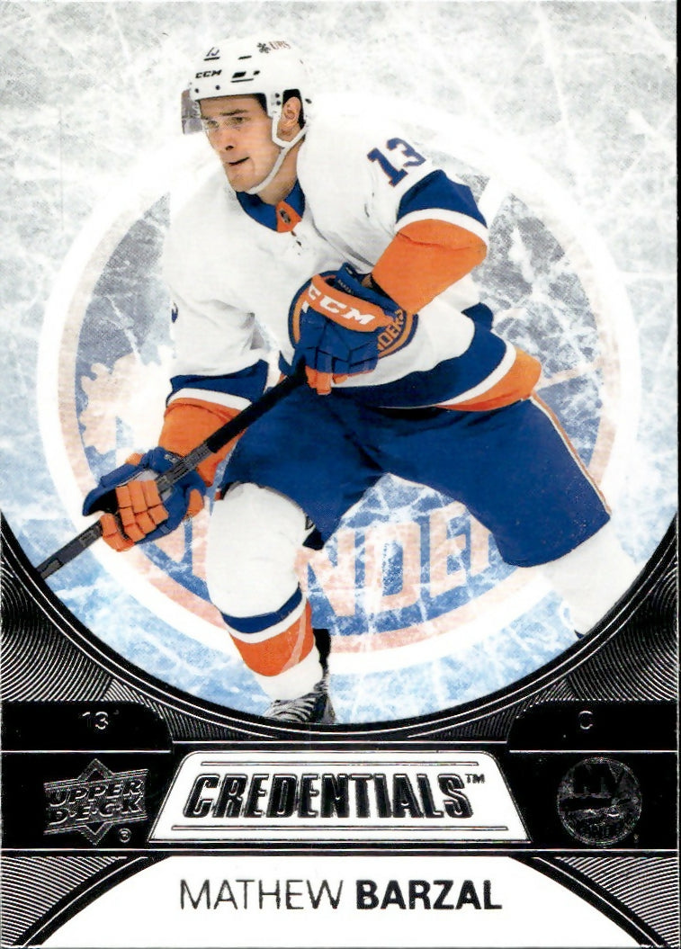 2021-22 Upper Deck Credentials Hockey - Base #23 Mathew Barzal - New York Islanders - A