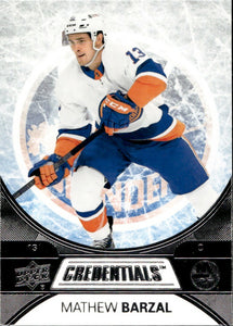2021-22 Upper Deck Credentials Hockey - Base #23 Mathew Barzal - New York Islanders - A