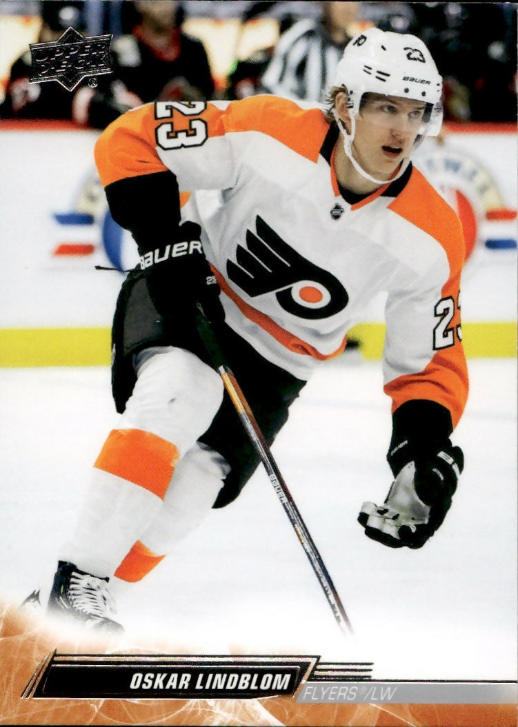2022-23 Upper Deck Series 1 Hockey - Base #135 Oskar Lindblom - Philadelphia Flyers - A