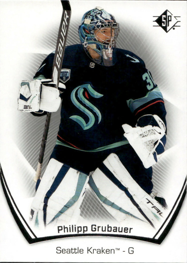 2021-22 Upper Deck SP Authentic Hockey - Base #93 Philipp Grubauer - Seattle Kraken - A