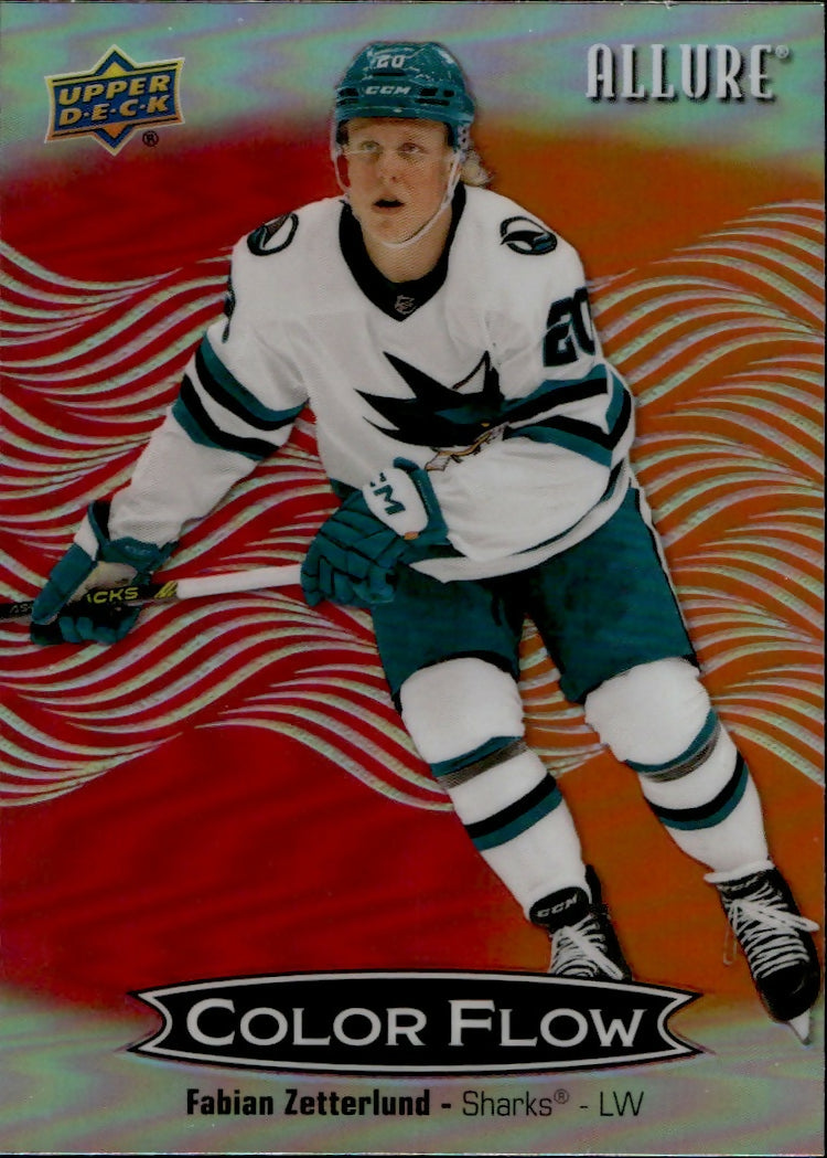 2024-25 Upper Deck Allure Hockey - Color Flow - Red-Orange #CFL-21 Fabian Zetterlund - San Jose Sharks - A