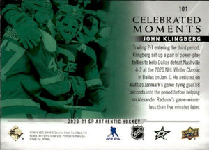 2020-21 Upper Deck Sp Authentic Hockey - Celebrated Moments #101 John Klingberg - Dallas Stars