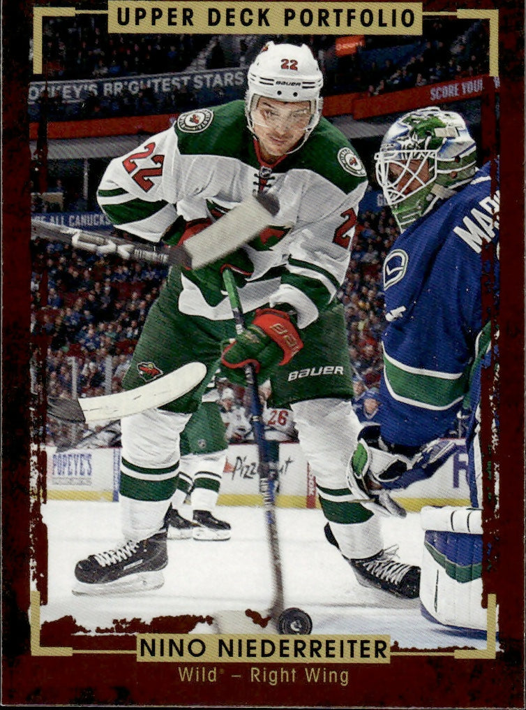 2015-16 Upper Deck Portfolio Hockey - Base #104 Nino Niederreiter - Minnesota Wild