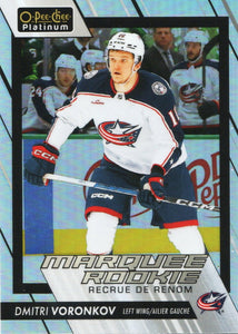 2023-24 Upper Deck O-Pee Chee Platinum Hockey - Base - Marquee Rookie - Rainbow #274 Dmitri Voronkov - Columbus Blue Jackets - A