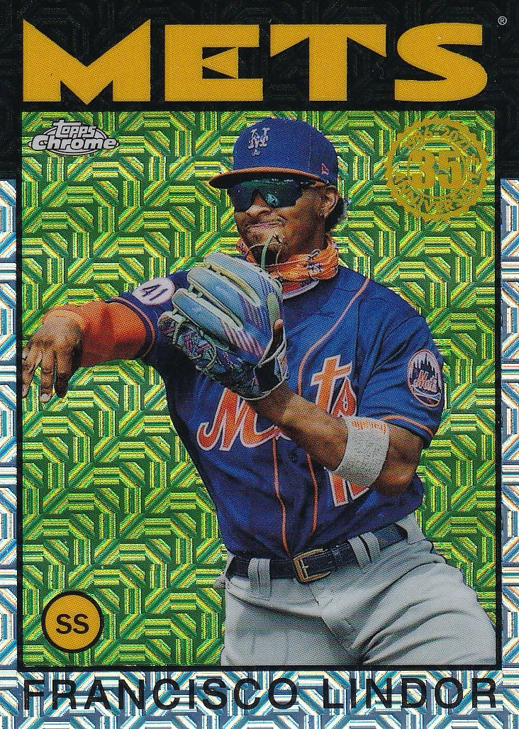 2021 Topps Update 1986 Topps Chrome #86C-26 Francisco Lindor New York Mets