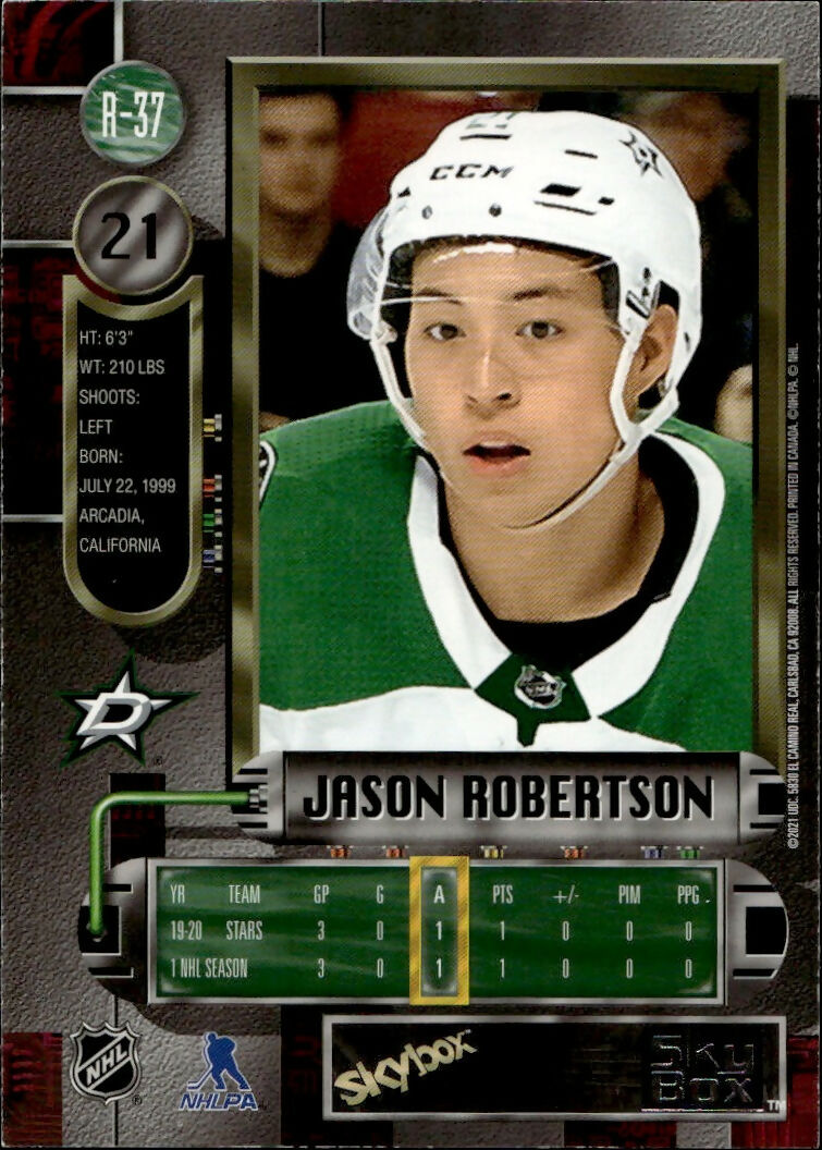 2022-23 Upper Deck Skybox Metal Universe - 1997-98 Retro #R-37 Jason Robertson - Dallas Stars - B