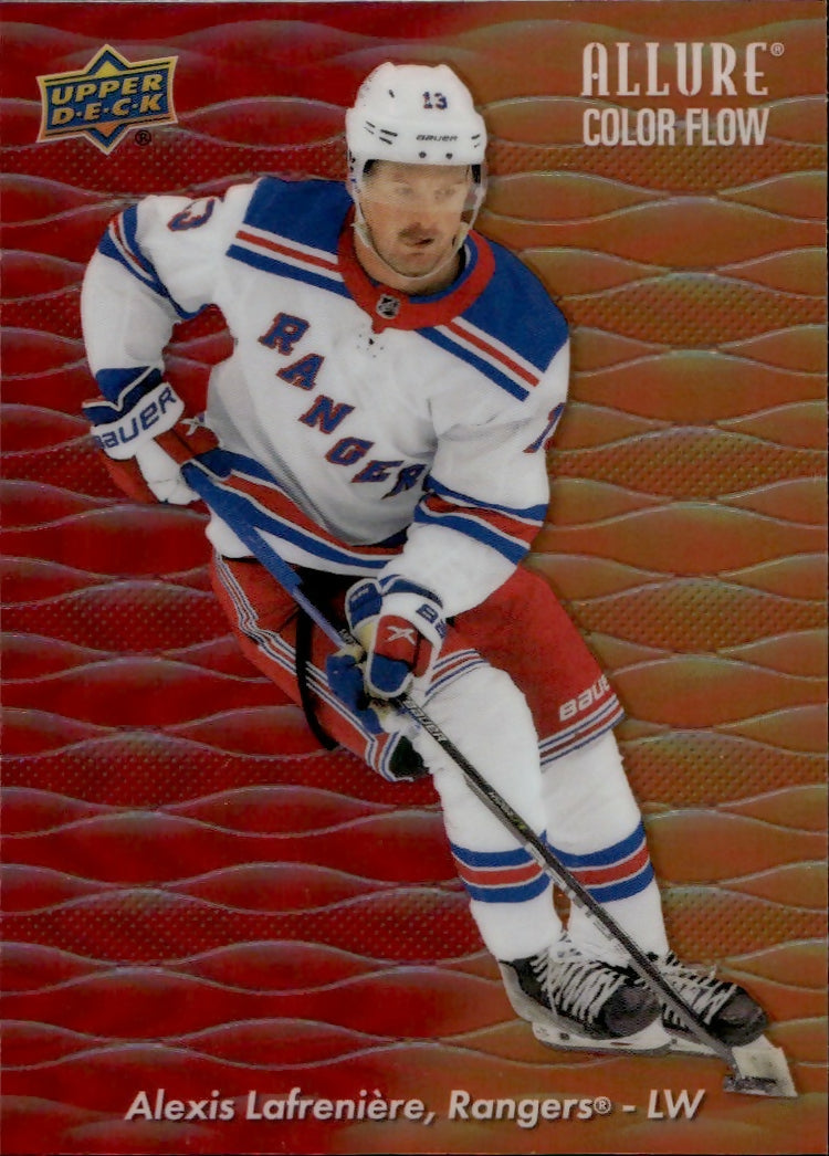 2023-24 Upper Deck Allure Hockey - Color Flow - Red-Orange Spectrum #CF-10 Alexis Lafreniere - New York Rangers - A