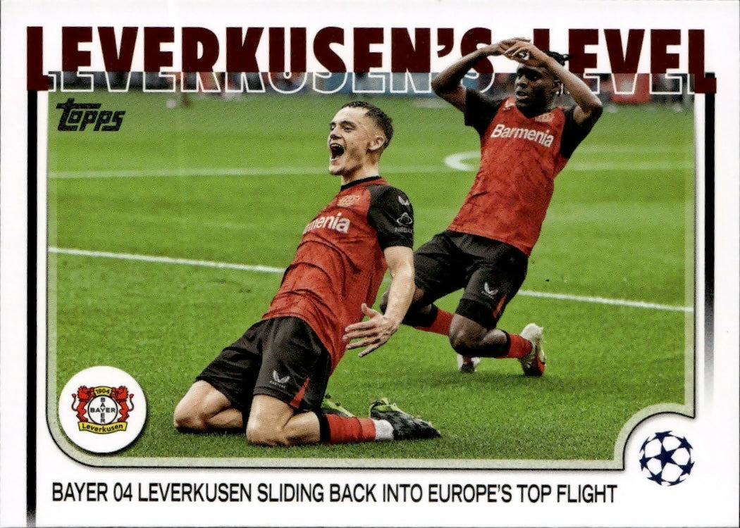 2024-25 Topps UEFA Club Competitions - Base #186 Bayer 04 Leverkusen - Leverkusen's Level - A