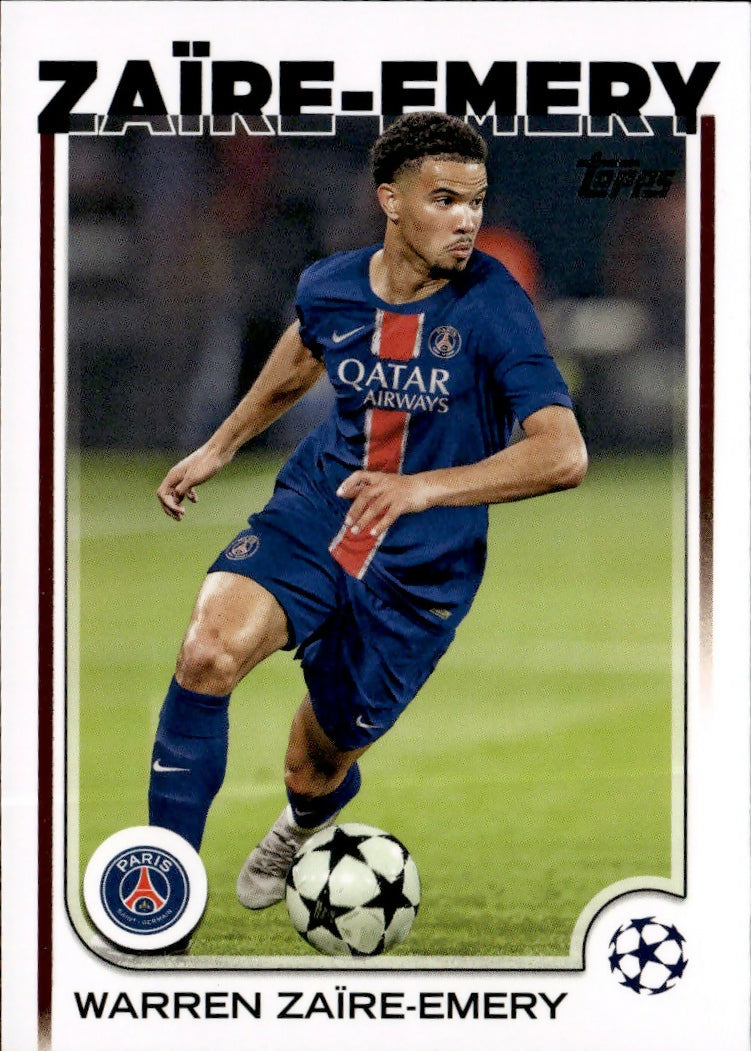 2024-25 Topps UEFA Club Competitions - Base #197 Warren Zaire-Emery - Paris Saint-Germain - A