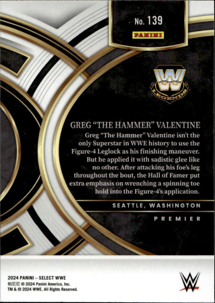 2024 Panini Select WWE - Premier #139 Greg %22The Hammer%22 Valentine - B