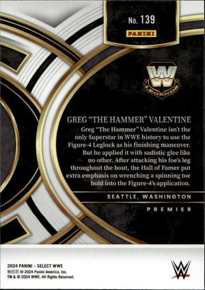 2024 Panini Select WWE - Premier #139 Greg %22The Hammer%22 Valentine - B