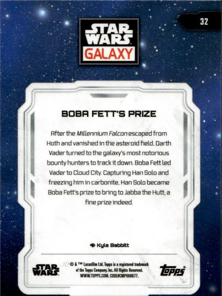 2024 Topps Star Wars Galaxy Chrome - Base #32 Boba Fetts Prize - B