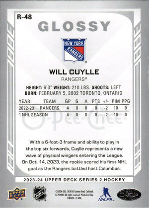 2023-24 Upper Deck Series 2 Hockey - O-Pee-Chee Glossy #R-48 Will Cuylle - New York Rangers