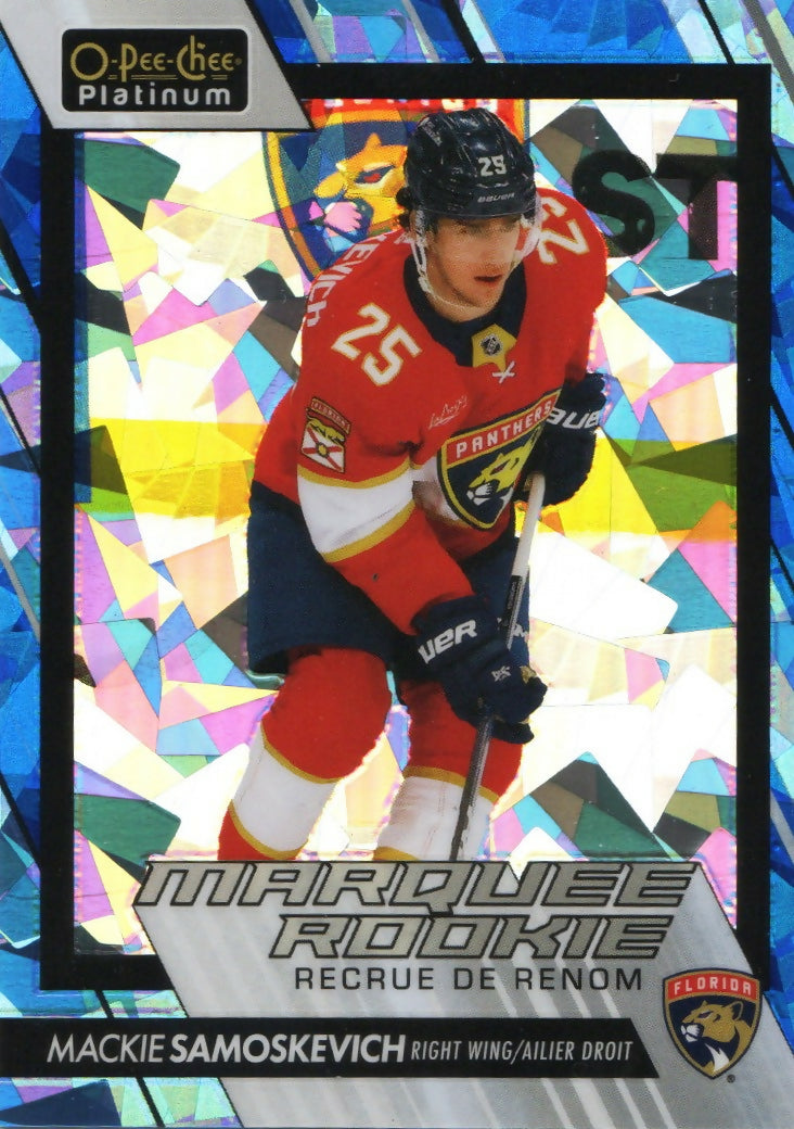 2023-24 Upper Deck O-Pee Chee Platinum Hockey - Base - Blue Fragment :125 #269 Mackie Samoskevich - Florida Panthers - A