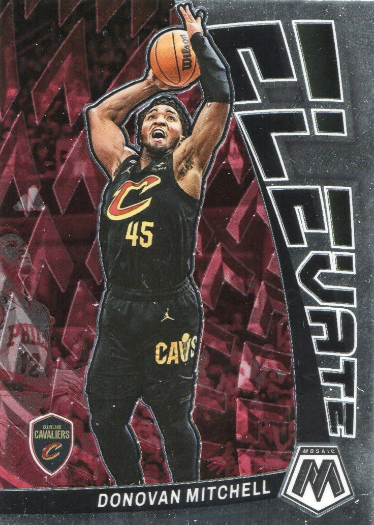 2022-23 Panini Mosaic Basketball - Elevate #24 Donovan Mitchell - Cleveland Cavaliers - A