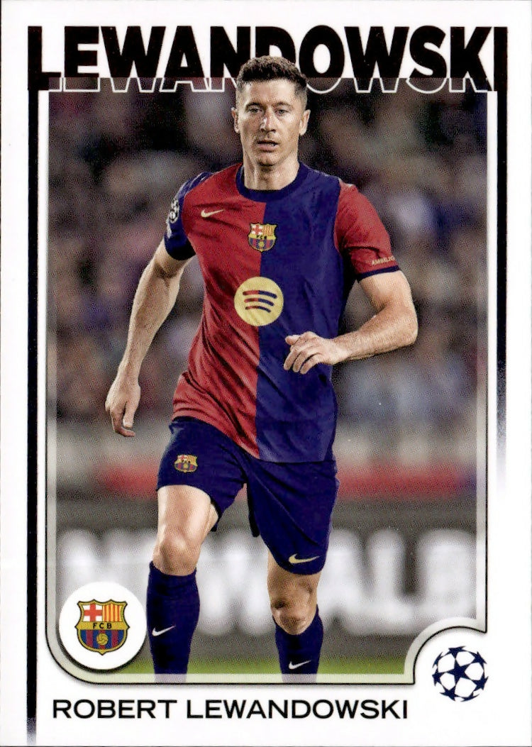 2024-25 Topps UEFA Club Competitions - Base #200 Robert Lewandowski - FC Barcelona - A