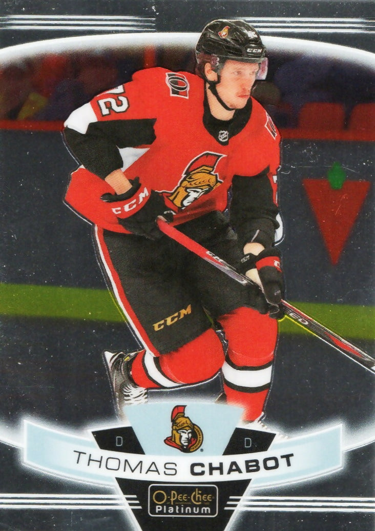 2019-20 Upper Deck O-Pee-Chee Platinum Hockey - Base #142 Thomas Chabot - Ottawa Senators