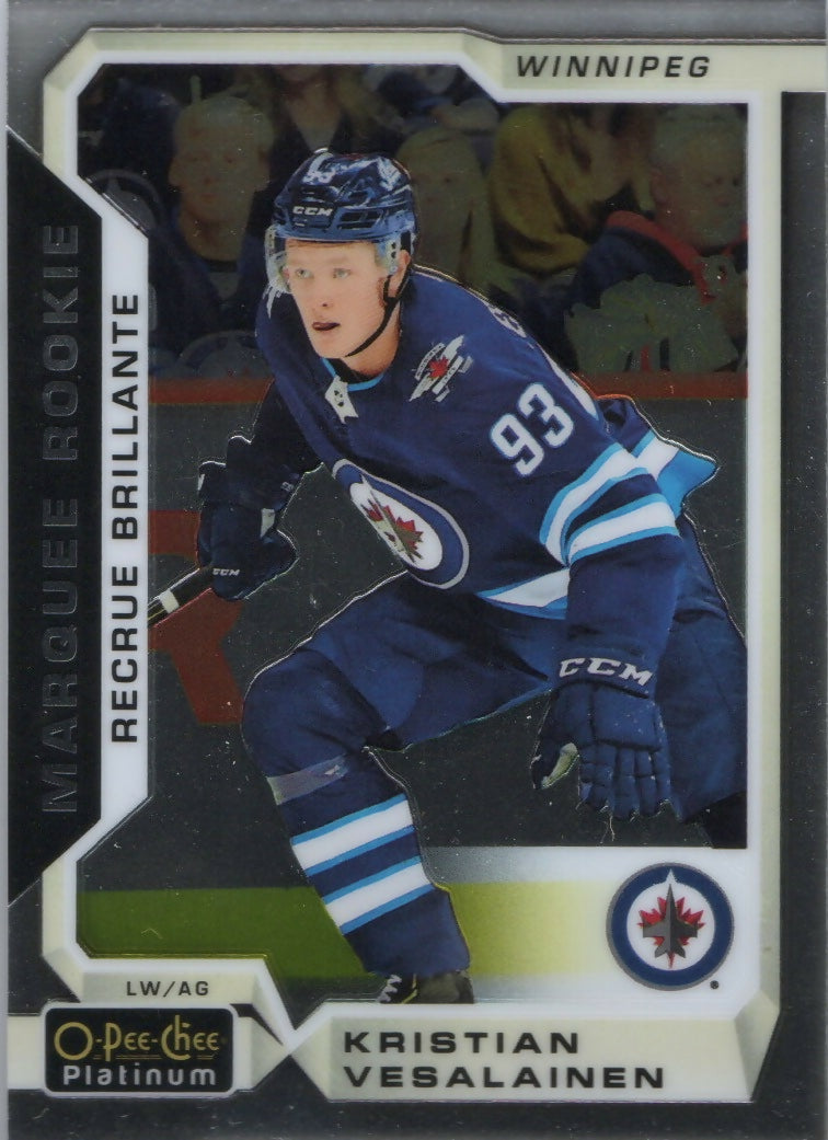 2018-19 O-Pee-Chee Platinum Hockey - Base - Marquee Rookie #188 Kristian Vesalainen - Winnipeg Jets