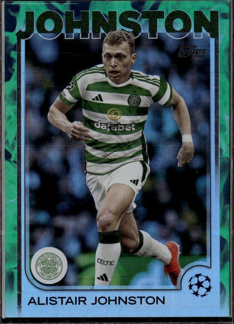 2024-25 Topps UEFA Club Competitions - Base - Green Foilboard #127 Alistair Johnston - Celtic FC - A