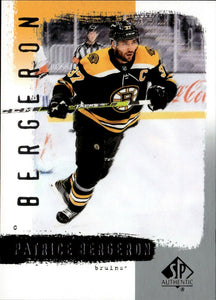 2021-22 Upper Deck SP Authentic Hockey - 2001-02 Retro #R31 Patrice Bergeron - Boston Bruins - A