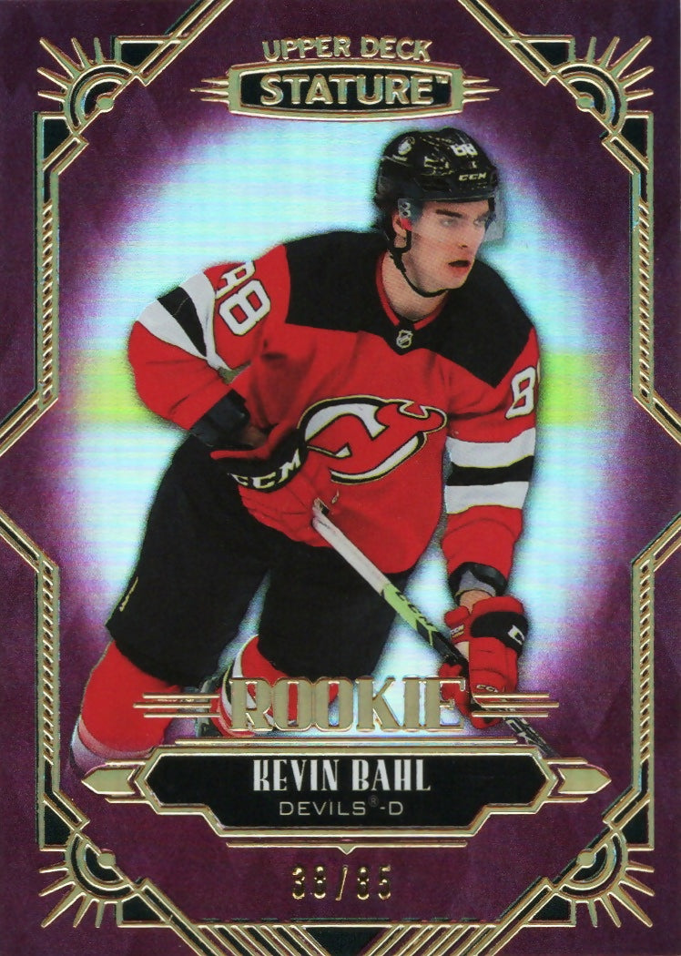2020-21 Upper Deck Stature - Base - Red :85 #111 Kevin Bahl - New Jersey Devils - A
