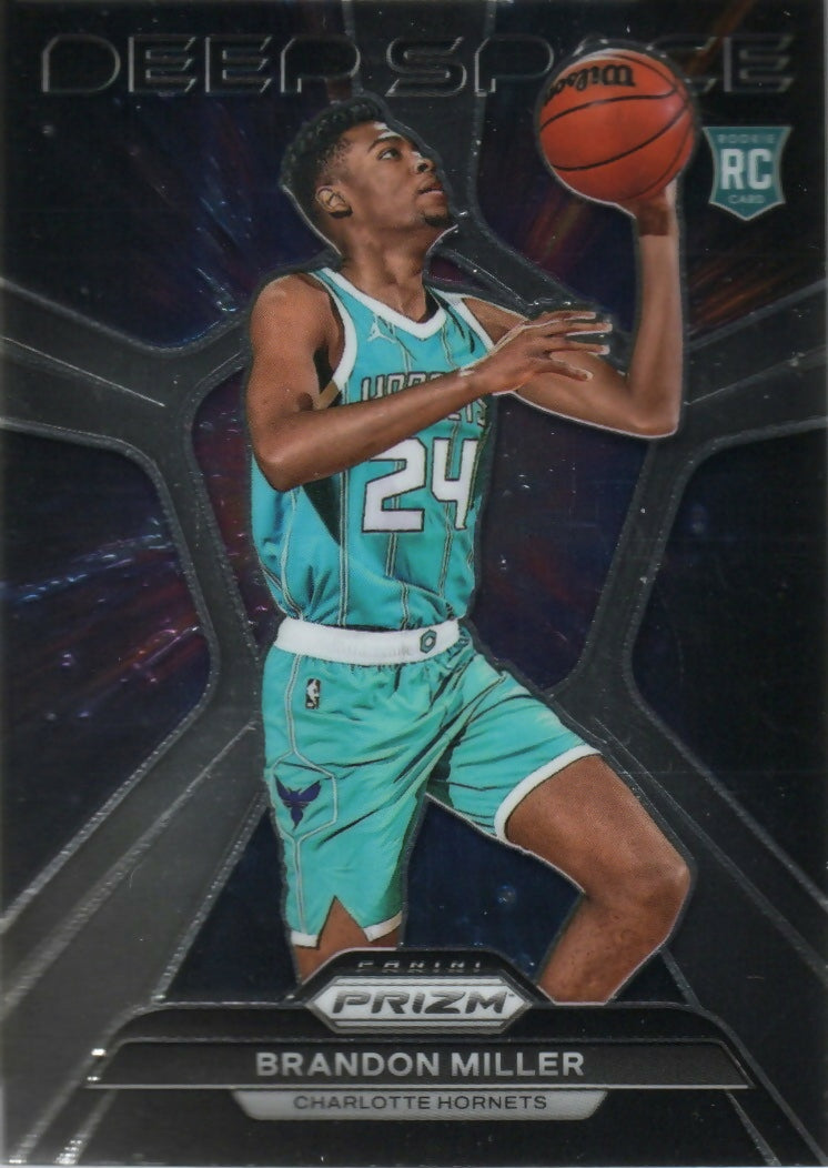 2023-24 Panini Prizm Basketball Deep Space #2 Brandon Miller, Charlotte Hornets - A