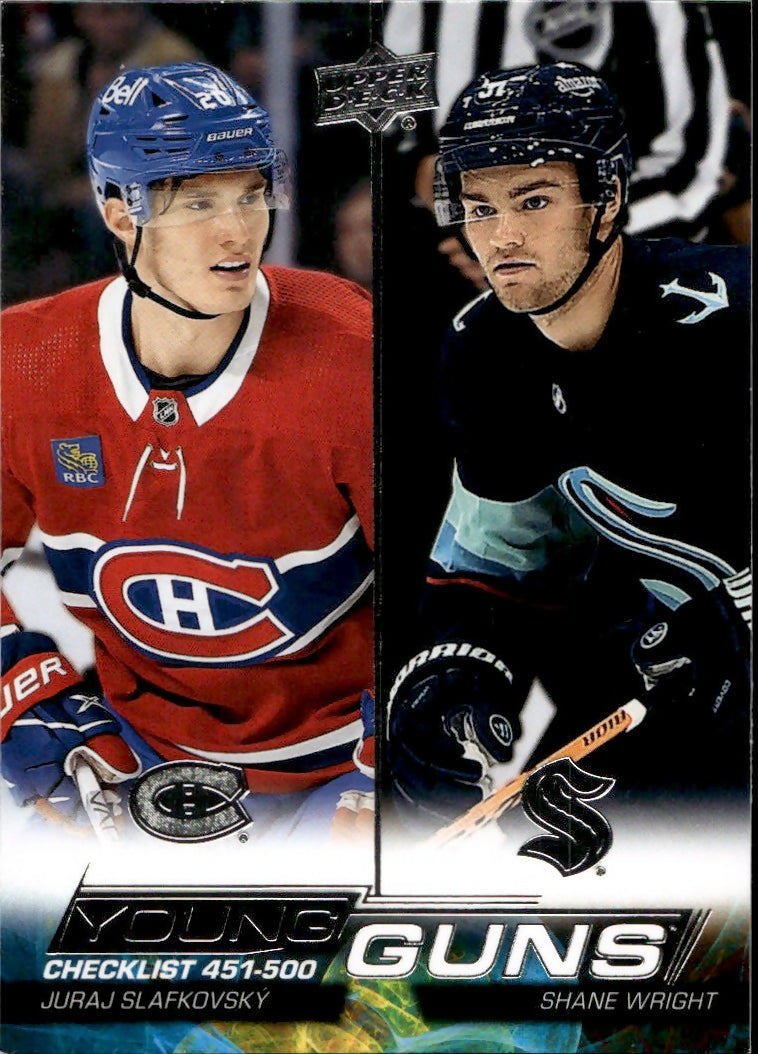 2022-23 Upper Deck Series 2 Hockey - Base - Young Guns #500 Checklist - Juraj Slafkovsky:Shane Wright - A