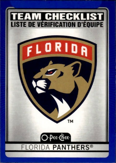 2021-22 Upper Deck O-Pee-Chee Hockey - Base - Blue #563 Checklist - Florida Panthers