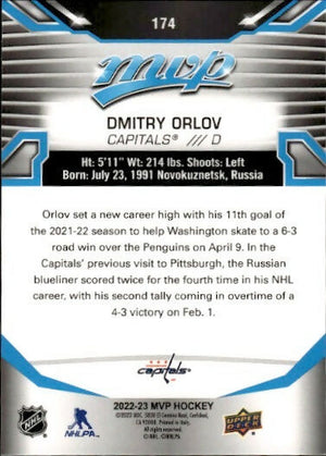 2022-23 Upper Deck MVP Hockey - Base #174 Dmitry Orlov - Washington Capitals