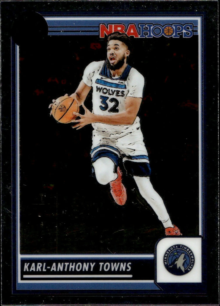 2023-24 Panini NBA Hoops Premium Stock - Base #275 Karl-Anthony Towns - Minnesota Timberwolves - A