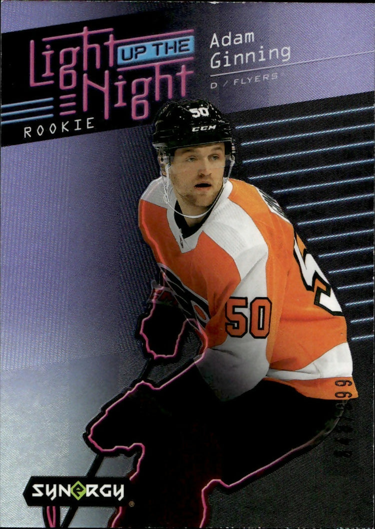 2023-24 Upper Deck Synergy Hockey - Light Up The Night Rookie :999 #LN-AG Adam Ginning - Philadelphia Flyers - A