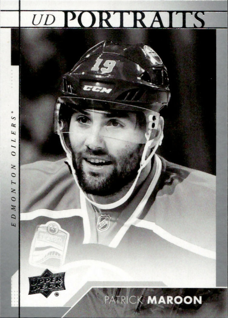 2017-18 Upper Deck Series 1 Hockey - UD Portraits #P-42 Patrick Maroon - Edmonton Oilers