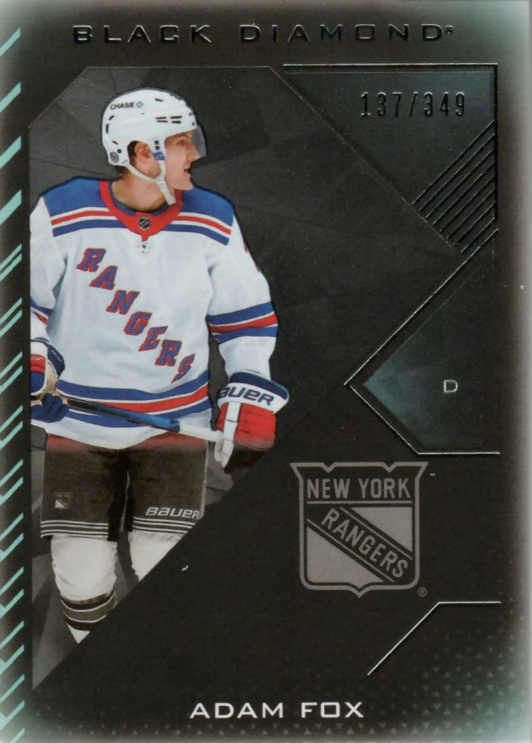 2021-22 Upper Deck Black Diamond - Base :349 #BDB-AF Adam Fox - New York Rangers - A