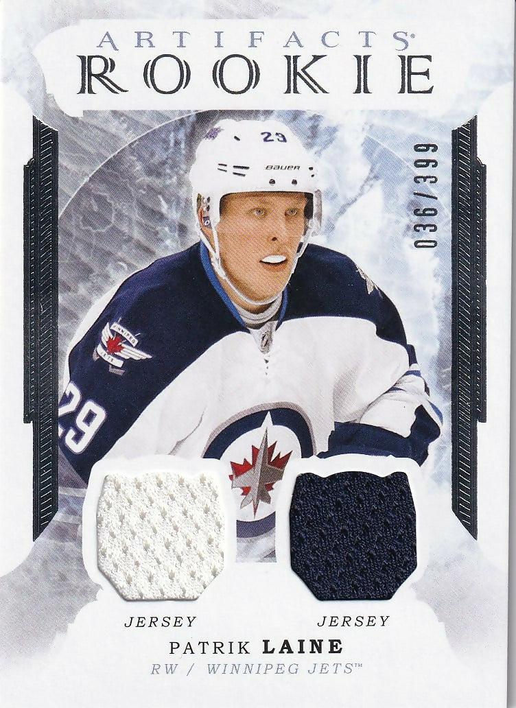 2016-17 Upper Deck Artifacts Rookie Relic Exchange Silver #II Patrik Laine Winnipeg Jets