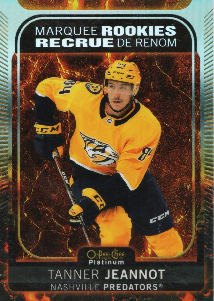 2021-22 Upper Deck O-Pee-Chee Platinum Hockey - Base - Hot Magma :499 #238 Tanner Jeannot - Nashville Predators - A