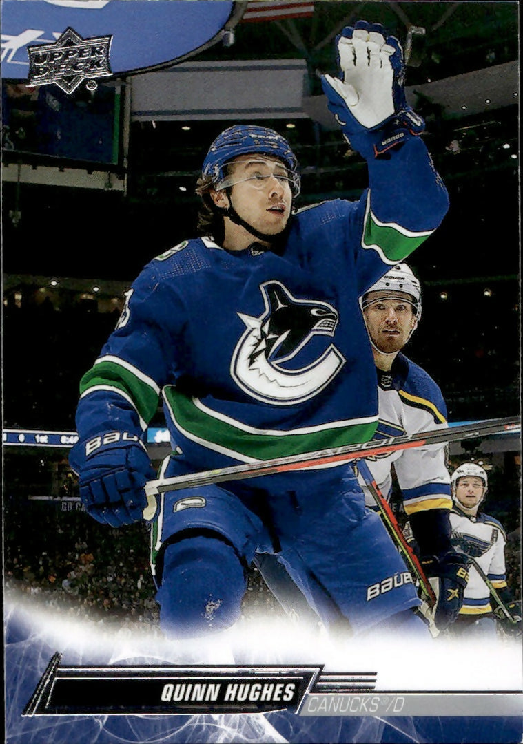 2022-23 Upper Deck Series 1 Hockey - Base #176 Quinn Hughes - Vancouver Canucks - A