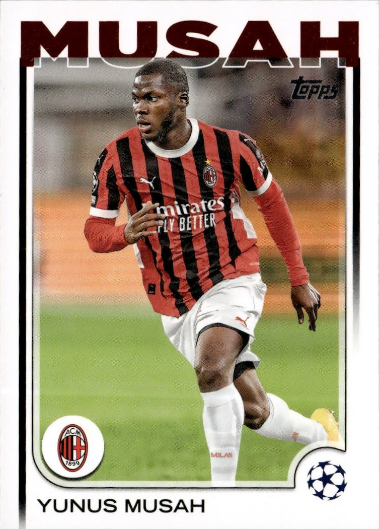 2024-25 Topps UEFA Club Competitions - Base #79 Yunus Musah - AC Milan - A