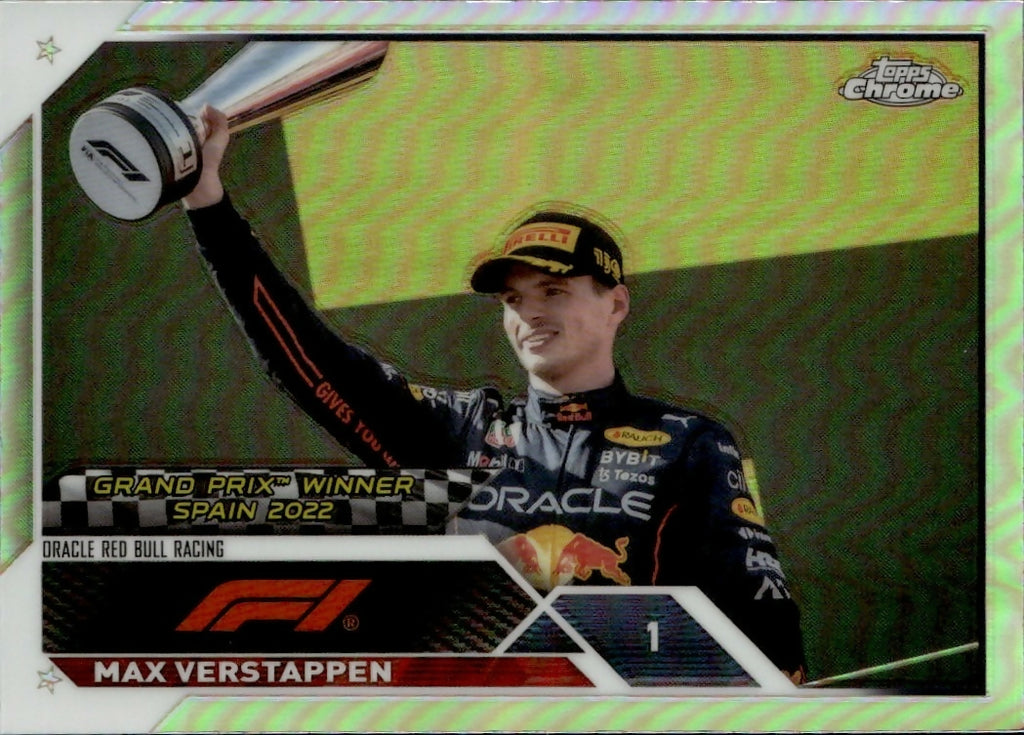 2023 Topps Chrome Formula 1 Base #149 - Grand Prix Winners - Refractor Max Verstappen - Oracle Red Bull Racing - A