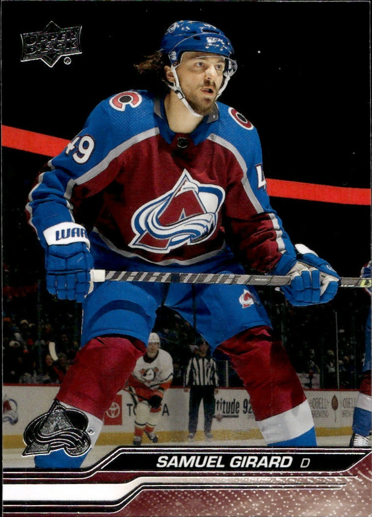 2023-24 Upper Deck Series 2 Hockey - Base #296 Samuel Girard - Colorado Avalanche - A