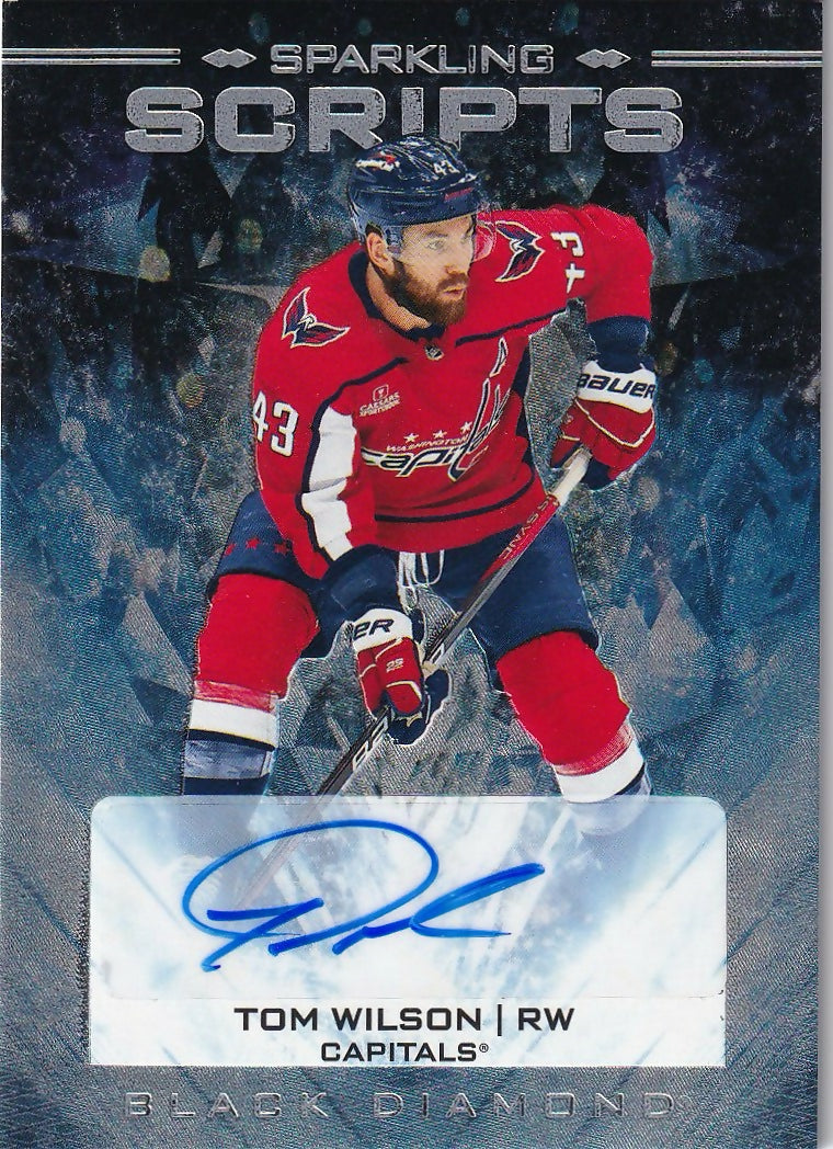 2024-25 Upper Deck Black Diamond Hockey - Sparkling Scripts #SS-TW Tom Wilson - Washington Capitals - A