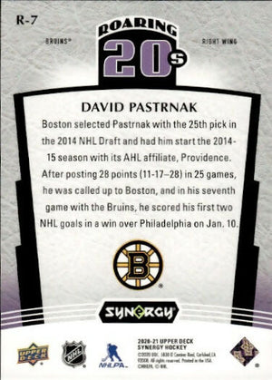 2020-21 Upper Deck Synergy Hockey - Roaring 20's #R-7 David Pastrnak - Boston Bruins