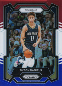 2023-24 Panini Prizm Basketball Base - Red White and Blue Prizm #220 Dyson Daniels, New Orleans Pelicans - A