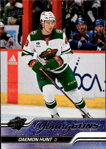 2023-24 Upper Deck Series 2 Hockey - Base - Young Guns #494 Daemon Hunt - Minnesota Wild - A