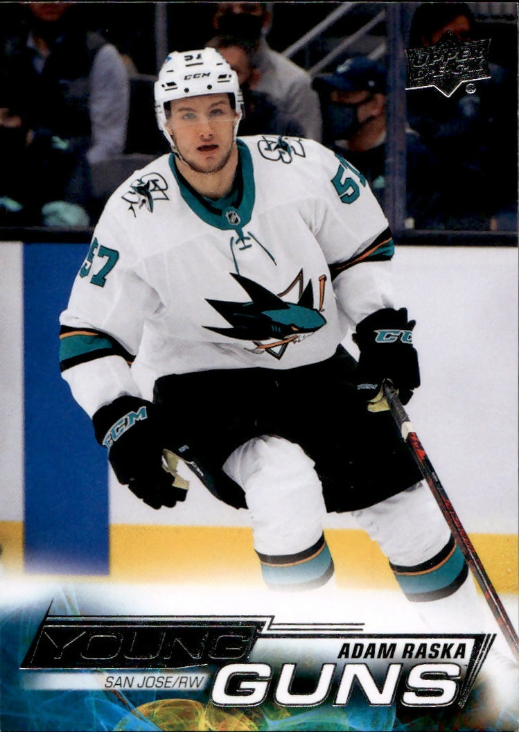 2022-23 Upper Deck Series 1 Hockey - Base - Young Guns #232 Adam Raska - San Jose Sharks - A